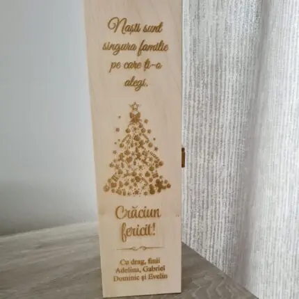 cutie de vin personalizata craciun